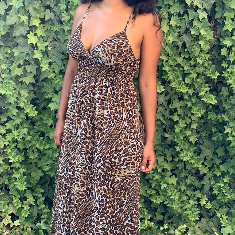 **NEW Beyoncé Long Leopard Print Dress**